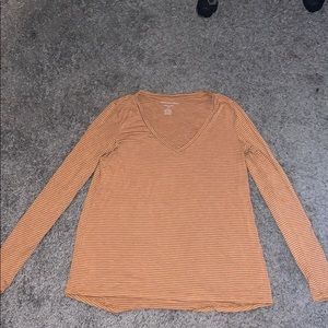 Golden orange stripped long sleeve